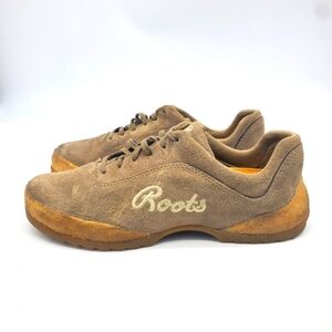 Roots Shoes Women's 9.5M Brown Suede Leather Lace Up Sneakers W005DM